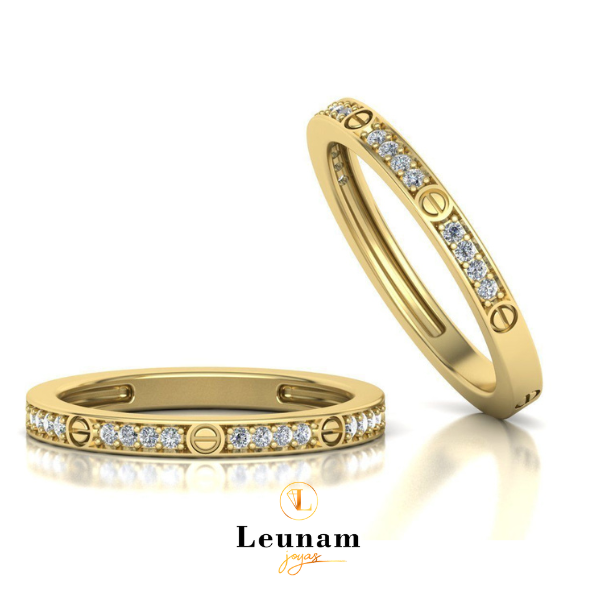 Anillo Estilo Love con Diamantes – Oro 18k