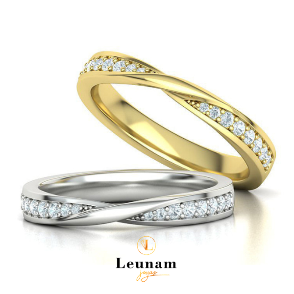Alianzas Mobius con Diamantes – Oro 18k
