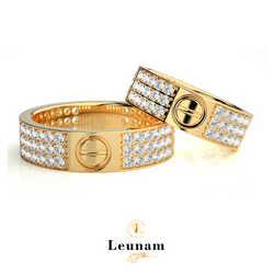 Anillos Love Pavé – Oro Rosado , Oro amarillo o Oro blanco 18k con Diamantes
