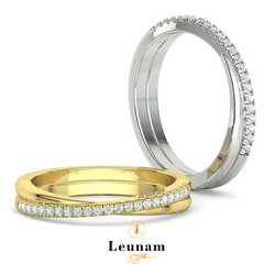 Alianzas Pavé Cruzadas – Oro 18k