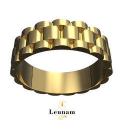 Anillo Estilo Pulsera Rolex– Oro 18k