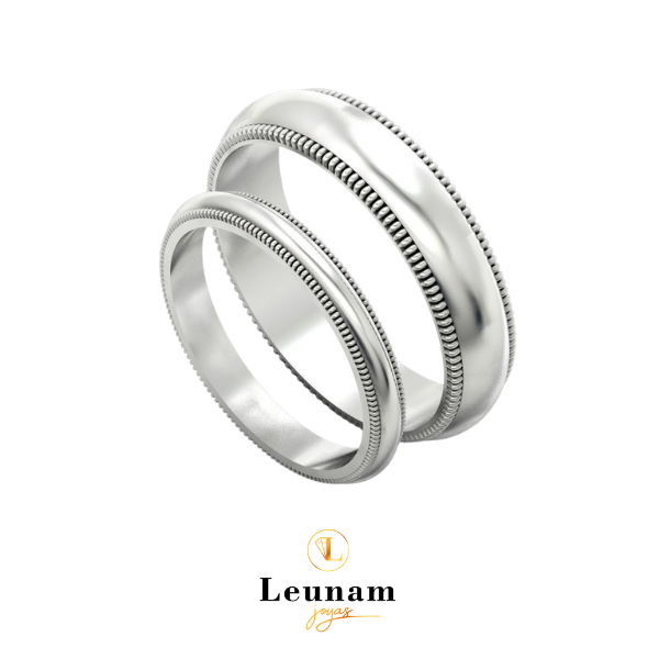 Alianzas Milgrain Clásicas – Oro 18k