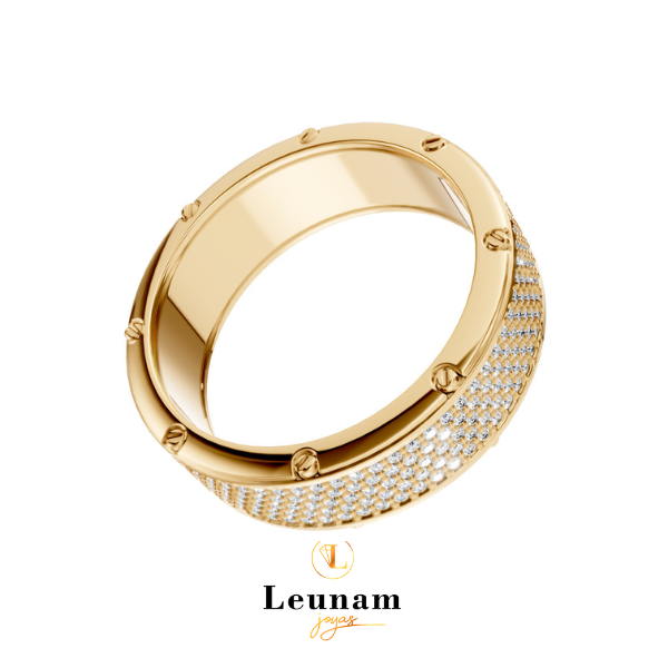 Anillo Rockford para Caballero – Oro 18k con Diamantes