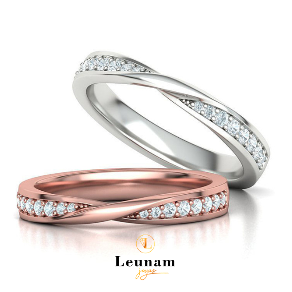 Alianzas Mobius con Diamantes – Oro 18k