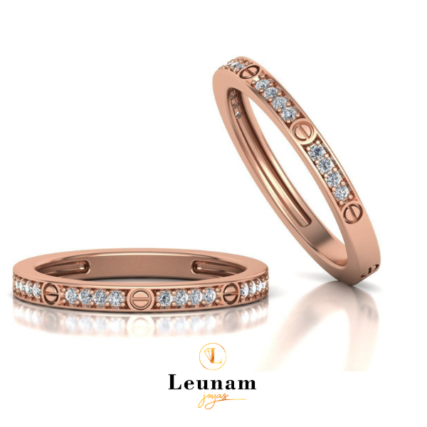 Anillo Estilo Love con Diamantes – Oro 18k