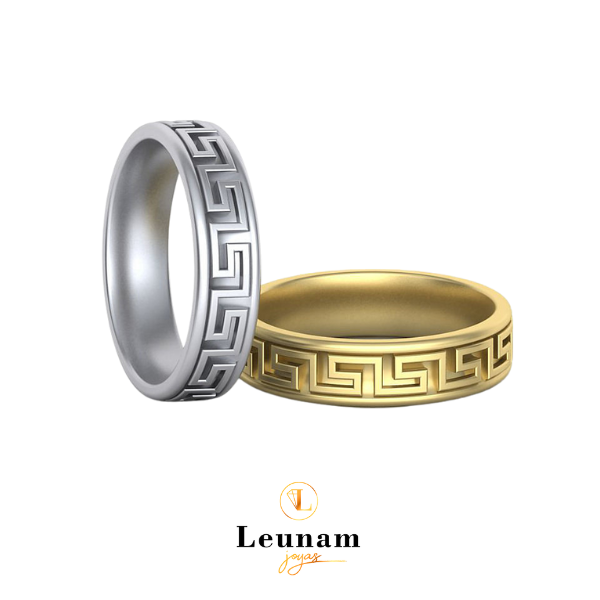 Versace Estilo. Anillos de bodas en oro 18k.