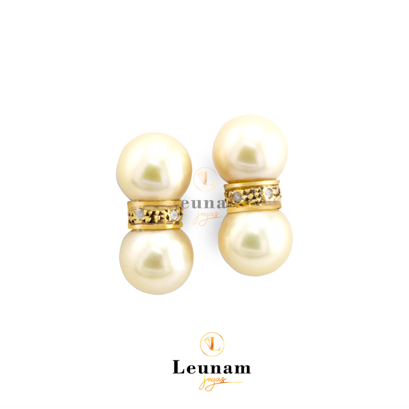 Aro estilo Lady . Oro 18k y perlas