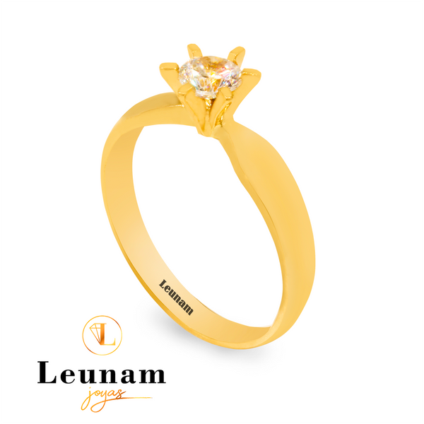 ❤️ Solitario de oro amarillo  18kt.