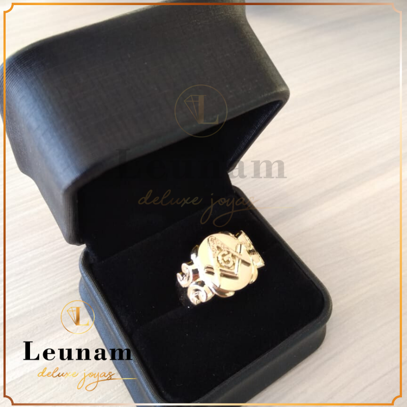 Anillo Mason de oro 18kt. Diseno personalizado Leunam Joyas