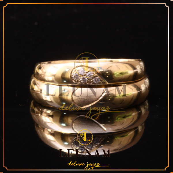 anillos de bodas diseño corazon oro 18kt