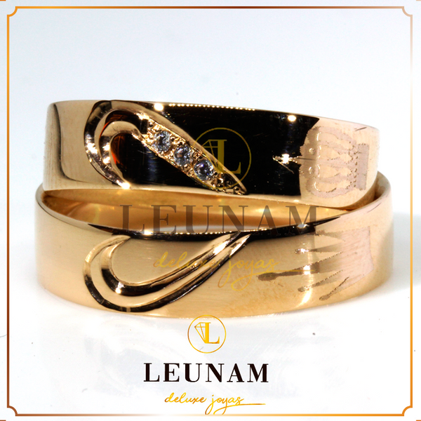 Alianza en oro amarillo 18kt. Diseno propio
